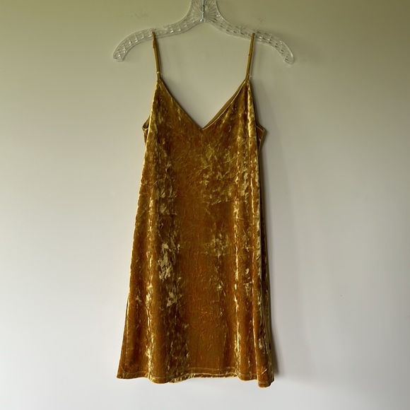 BP velvet dress, mustard yellow, size XXS, EUD - Picture 3 of 5
